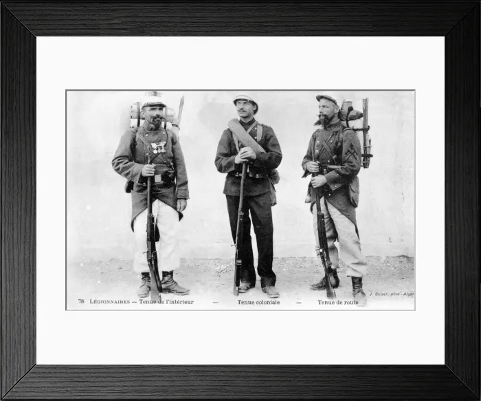 Framed Print : Legionnaires, Algeria, 20th century. Artist: J Geiser Framed Print : Legionnaires, Algeria, 20th century. Artist: J Geiser