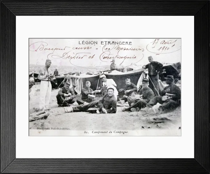 Framed Print : French Foreign Legion, Sidi Bel Abbes, Algeria, 1910. Artist: Boumendil