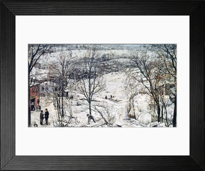 Framed Print : Street Scene in Winter, 1919-1920. Artist: Isaak Brodsky Framed Print : Street Scene in Winter, 1919-1920. Artist: Isaak Brodsky