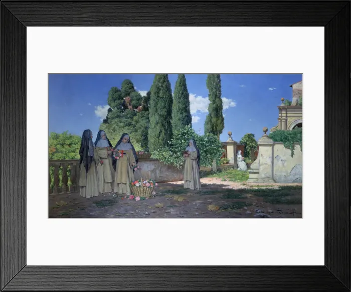 Framed Print : The Nuns Garden, c1870-1938. Artist: Enrico Tarenghi Framed Print : The Nuns Garden, c1870-1938. Artist: Enrico Tarenghi