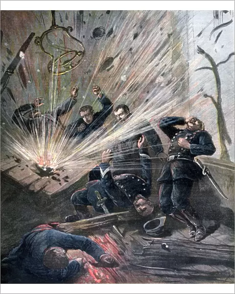 Explosion at the police station on the Rue des Bons-Enfants, Paris, 1892. Artist: Henri Meyer