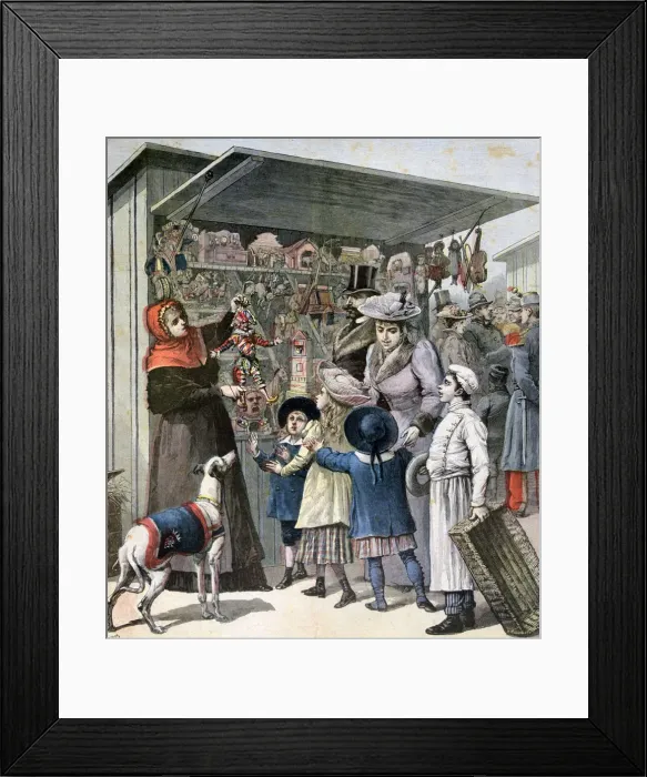 Framed Print : New Years Day, Paris, 1892. Artist: Henri Meyer Framed Print : New Years Day, Paris, 1892. Artist: Henri Meyer