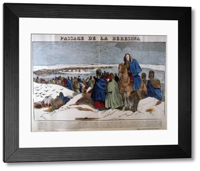 Framed Print : Passage of the Berezina, 28th November 1812, 19th century Framed Print : Passage of the Berezina, 28th November 1812, 19th century