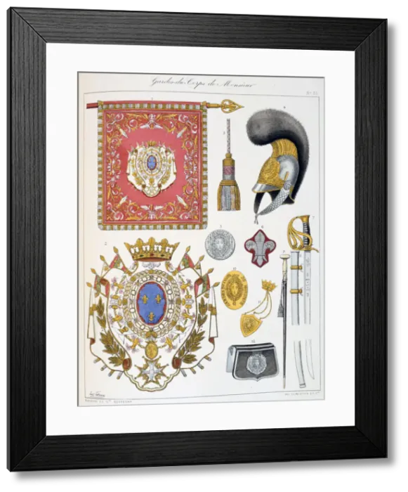 Framed Print : Gardes-du-Corps de Monsieur, Insignia Artist: Eugene Titeux Framed Print : Gardes-du-Corps de Monsieur, Insignia Artist: Eugene Titeux