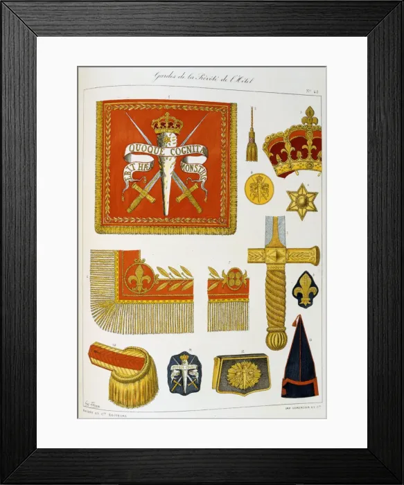 Framed Print : Gardes de la Prevote de l Hotel, Insignia Artist: Eugene Titeux Framed Print : Gardes de la Prevote de l Hotel, Insignia Artist: Eugene Titeux