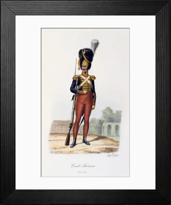 Framed Print : Cent-Suisses, 1814-17. Artist: Eugene Titeux Framed Print : Cent-Suisses, 1814-17. Artist: Eugene Titeux