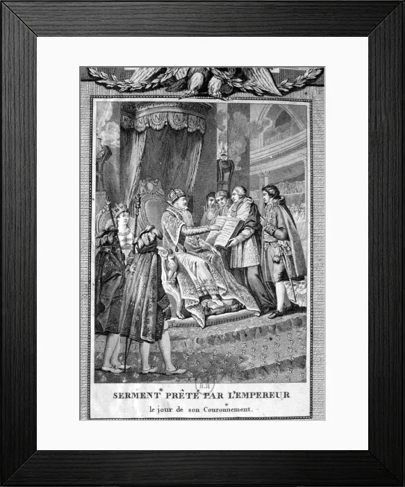 Framed Print : The Oath of the Emperor, 2nd December 1804, 19th century Framed Print : The Oath of the Emperor, 2nd December 1804, 19th century