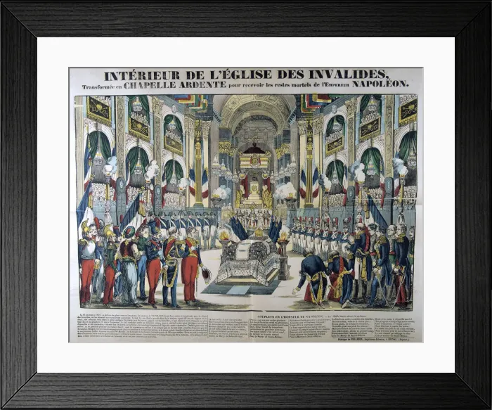 Framed Print : Remains of Napoleon I are brought to Les Invalides in Paris, 15th December, 1840, 19th century Framed Print : Remains of Napoleon I are brought to Les Invalides in Paris, 15th December, 1840, 19th century