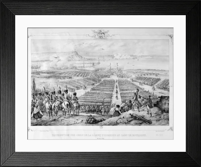 Framed Print : Distribution of the Crosses of the Legion of honor at the Camp of Boulogne, 16 August 1804, 1841 Framed Print : Distribution of the Crosses of the Legion of honor at the Camp of Boulogne, 16 August 1804, 1841