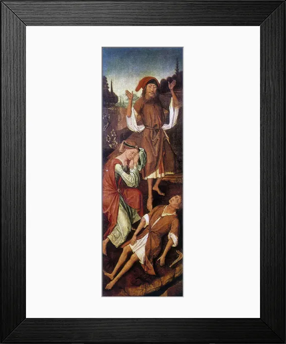 Framed Print : Adam and Eve Crying over the Body of Able, c1440-1495. Artist: Vrancke Van der Stockt Framed Print : Adam and Eve Crying over the Body of Able, c1440-1495. Artist: Vrancke Van der Stockt