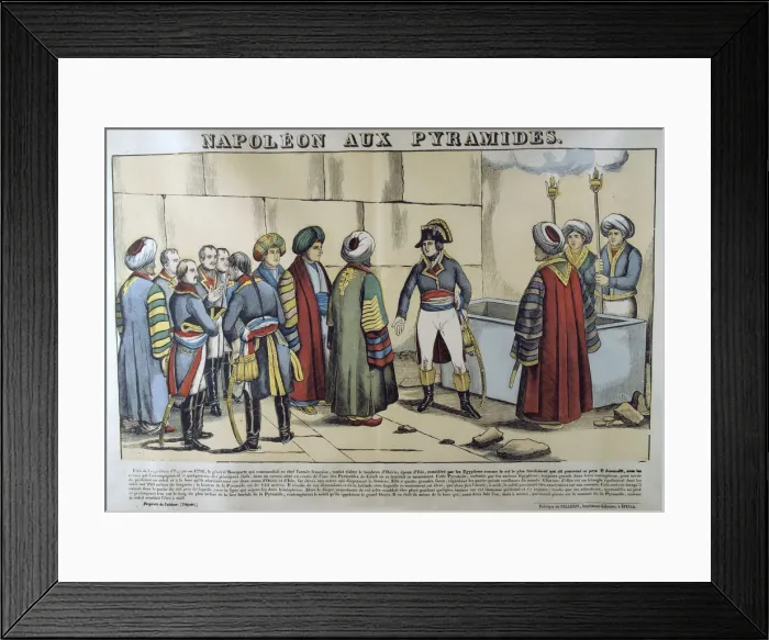 Framed Print : Napoleon at the Pyramids, 1798, 19th century Framed Print : Napoleon at the Pyramids, 1798, 19th century