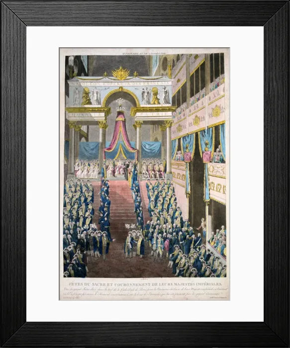 Framed Print : Napoleon Bonaparte is crowned Emperor Napoleon I, 2nd December, 1804, 19th century Framed Print : Napoleon Bonaparte is crowned Emperor Napoleon I, 2nd December, 1804, 19th century