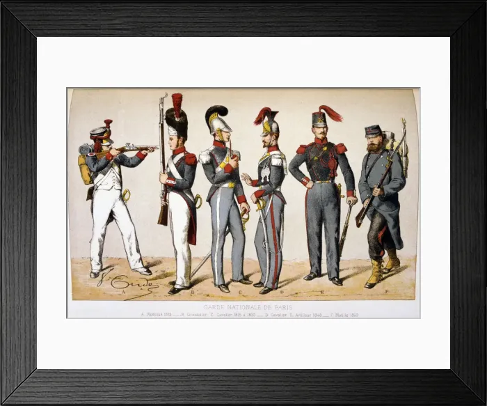 Framed Print : Garde Nationale de Paris Artist: Francois Cudet Framed Print : Garde Nationale de Paris Artist: Francois Cudet