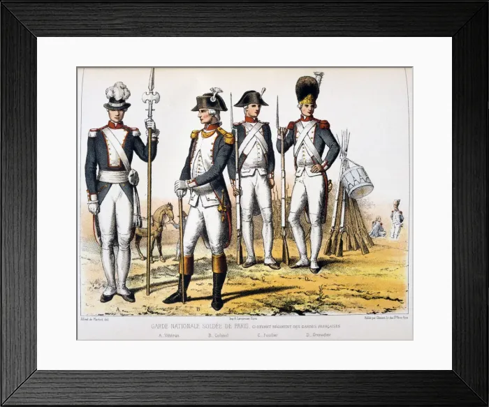 Framed Print : Garde Nationale Soldee de Paris Artist: Francois Cudet Framed Print : Garde Nationale Soldee de Paris Artist: Francois Cudet