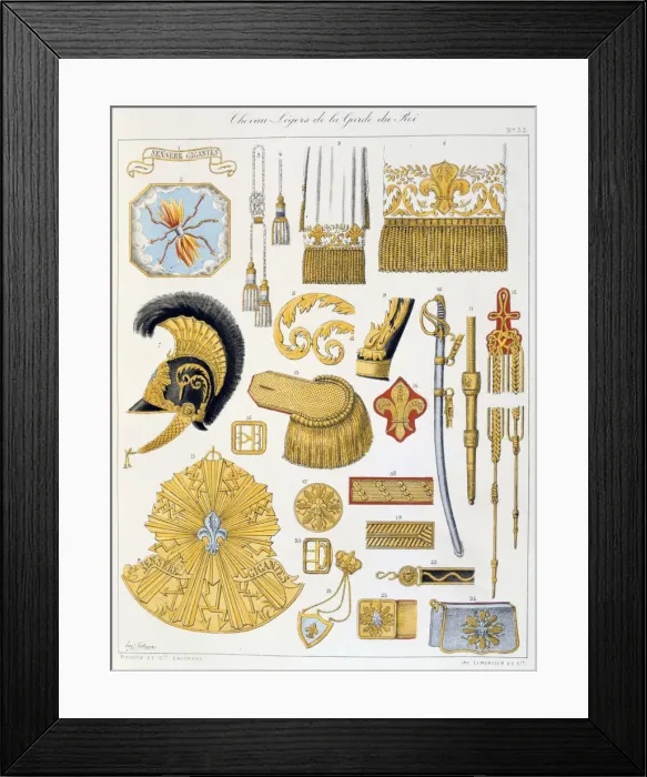 Framed Print : Chevau-Legers de la Garde du Roi, Insignia Artist: Eugene Titeux Framed Print : Chevau-Legers de la Garde du Roi, Insignia Artist: Eugene Titeux