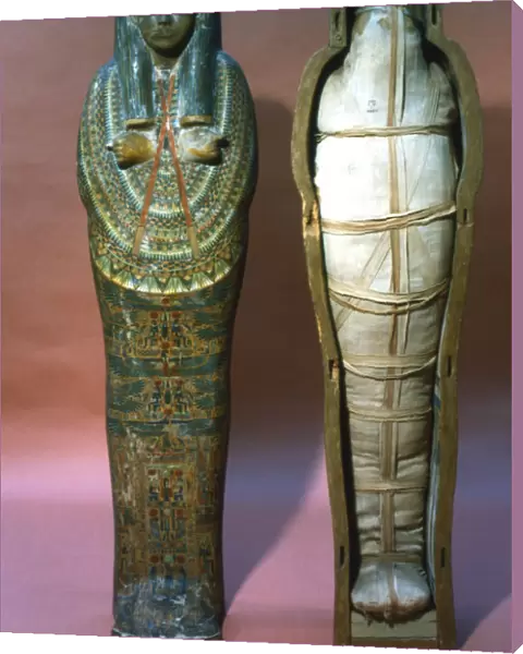 Mummy and mummy case of a princess, Ancient Egyptian, 21st Dynasty, 1069-945 BC