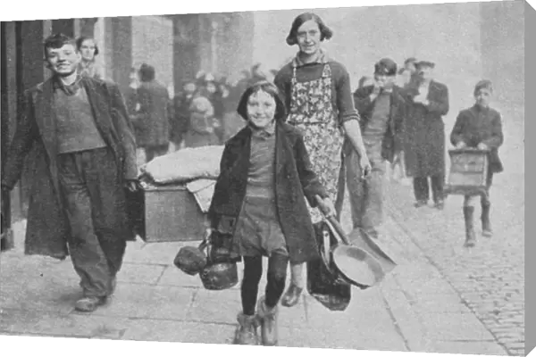 People made homeless by German bombing, Liverpool, World War II, 1941