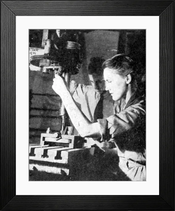 Framed Print : Woman armaments worker, World War II, 1940 Framed Print : Woman armaments worker, World War II, 1940