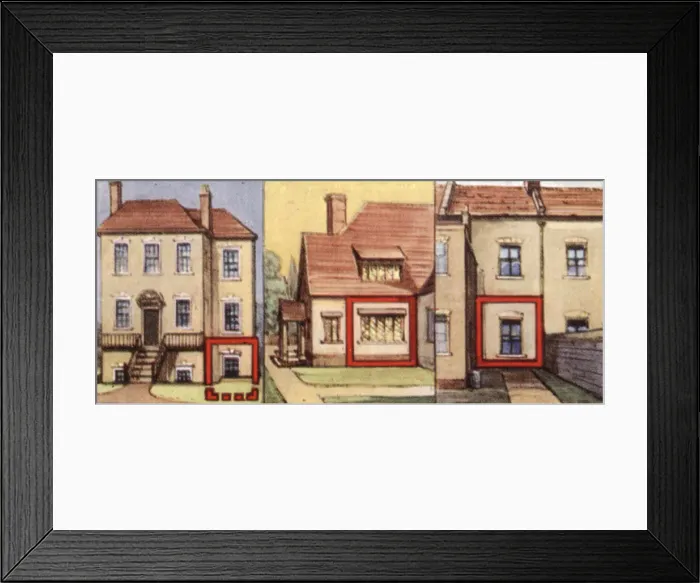 Framed Print : Air Raid Precautions, cigarette card, British, 1938 Framed Print : Air Raid Precautions, cigarette card, British, 1938
