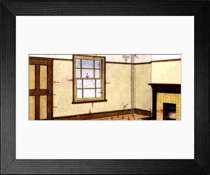 Framed Print : Air Raid Precautions, cigarette card, British, 1938 Framed Print : Air Raid Precautions, cigarette card, British, 1938