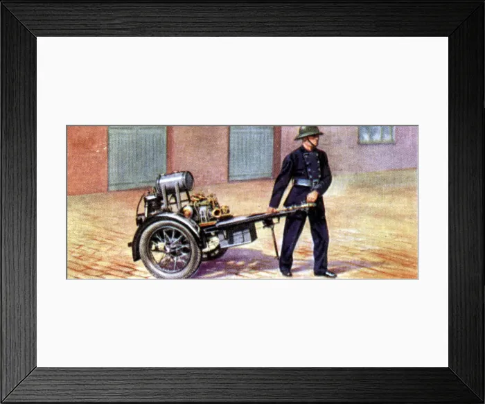 Framed Print : Air Raid Precautions, cigarette card, British, 1938 Framed Print : Air Raid Precautions, cigarette card, British, 1938