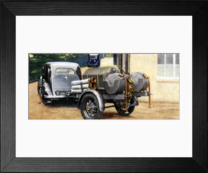 Framed Print : Air Raid Precautions, cigarette card, British, 1938 Framed Print : Air Raid Precautions, cigarette card, British, 1938