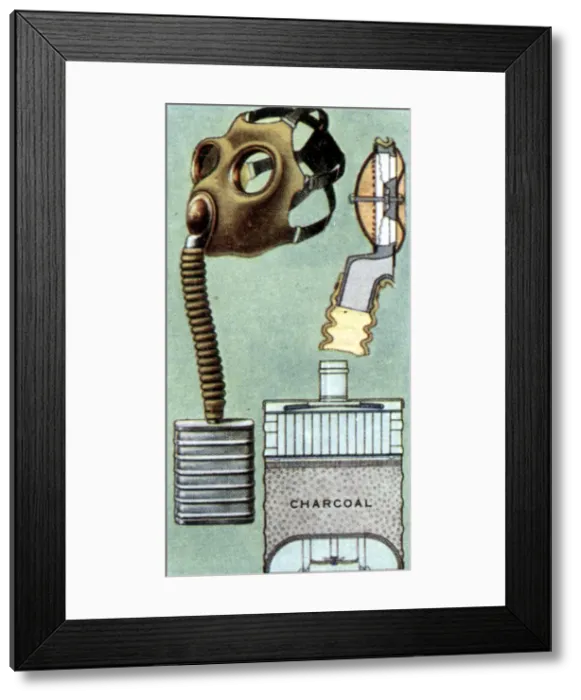 Framed Print : Air Raid Precautions, cigarette card, British, 1938 Framed Print : Air Raid Precautions, cigarette card, British, 1938