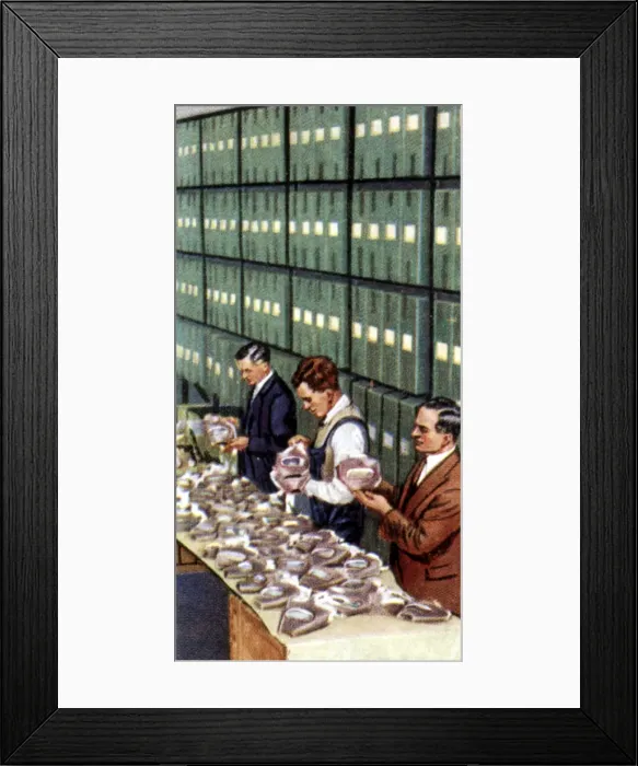 Framed Print : Air Raid Precautions, cigarette card, British, 1938 Framed Print : Air Raid Precautions, cigarette card, British, 1938