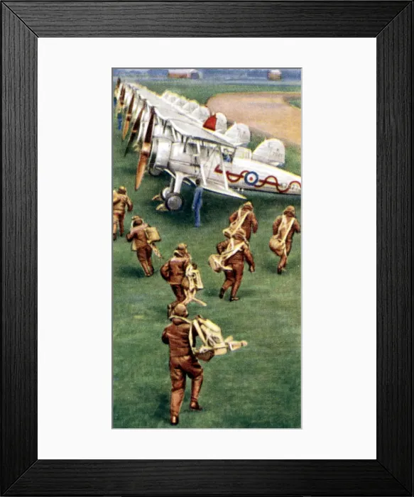 Framed Print : Air Raid Precautions, cigarette card, British, 1938 Framed Print : Air Raid Precautions, cigarette card, British, 1938