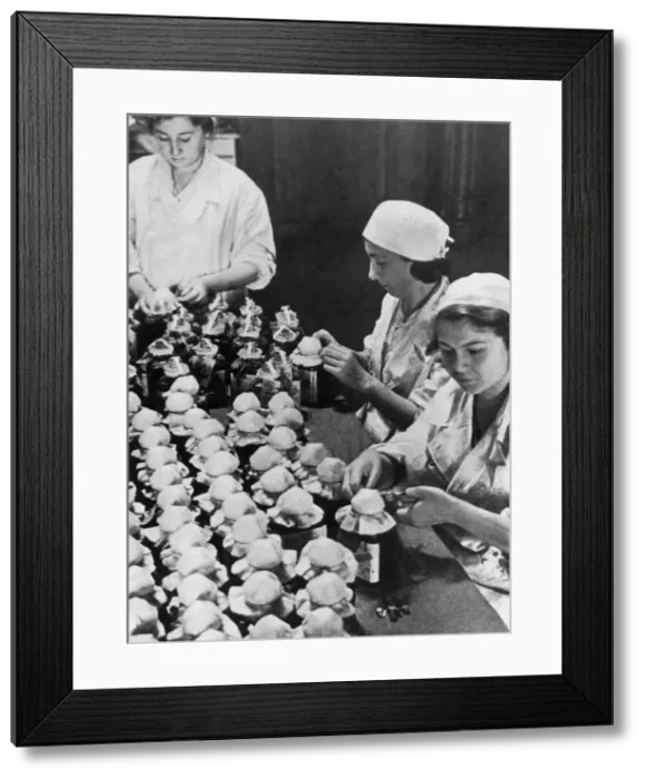 Framed Print : Women sealing flasks of donated blood, World War II, Moscow, 1941 Framed Print : Women sealing flasks of donated blood, World War II, Moscow, 1941