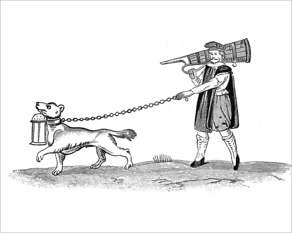 Constable of the Watch with his dog from Much Ado About Nothing Act3 Sc3, 17th century
