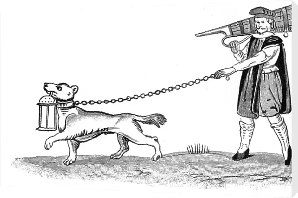 Constable of the Watch with his dog from Much Ado About Nothing Act3 Sc3, 17th century