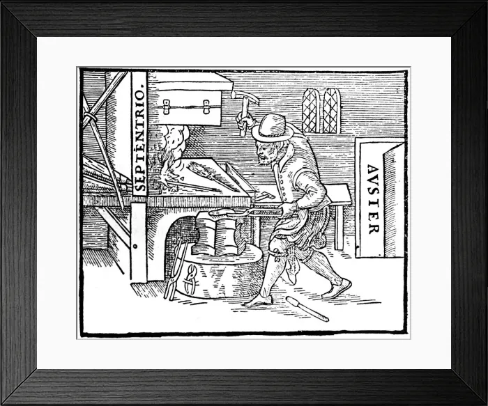 Framed Print : Forging a magnet, 1600 Framed Print : Forging a magnet, 1600