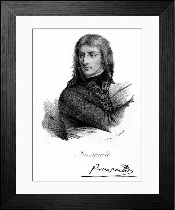 Framed Print : Napoleon Bonaparte as a young man, c 1790s, (c1830). Artist: Delpech Framed Print : Napoleon Bonaparte as a young man, c 1790s, (c1830). Artist: Delpech