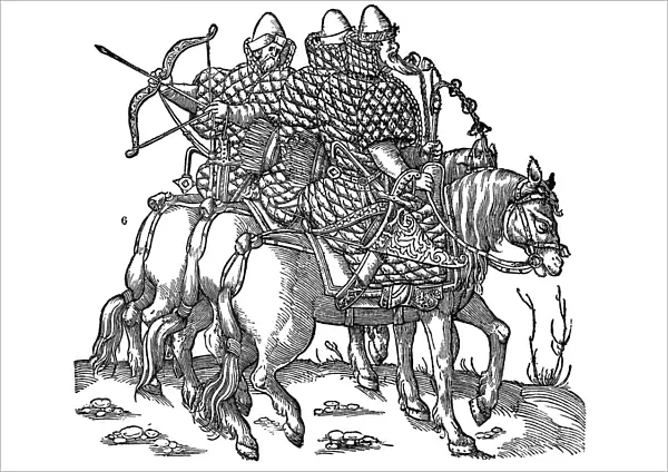 Mounted Muscovite warriors, 1556