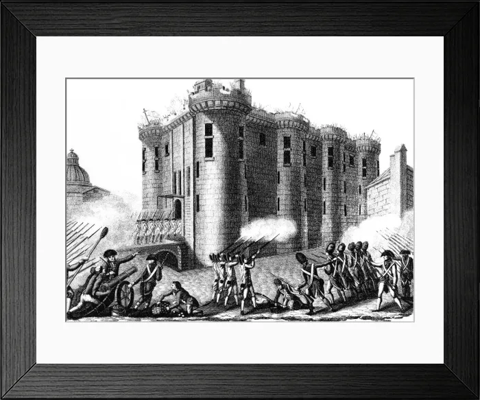 Framed Print : Storming of the Bastille by Parisians led by the Grenadier Guards, 14 July 1789 (1804) Framed Print : Storming of the Bastille by Parisians led by the Grenadier Guards, 14 July 1789 (1804)
