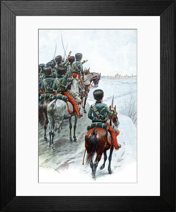 Framed Print : Napoleons Grande Armee catching sight of Moscow, 1812 (late 19th century) Framed Print : Napoleons Grande Armee catching sight of Moscow, 1812 (late 19th century)