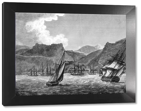 British shipping off St Helena, 1817