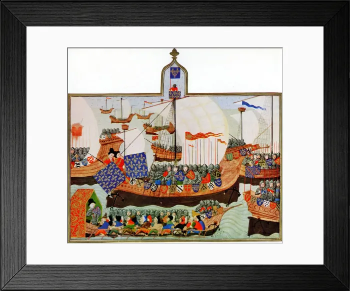 Framed Print : Expedition to confront African corsairs, 1390 Framed Print : Expedition to confront African corsairs, 1390