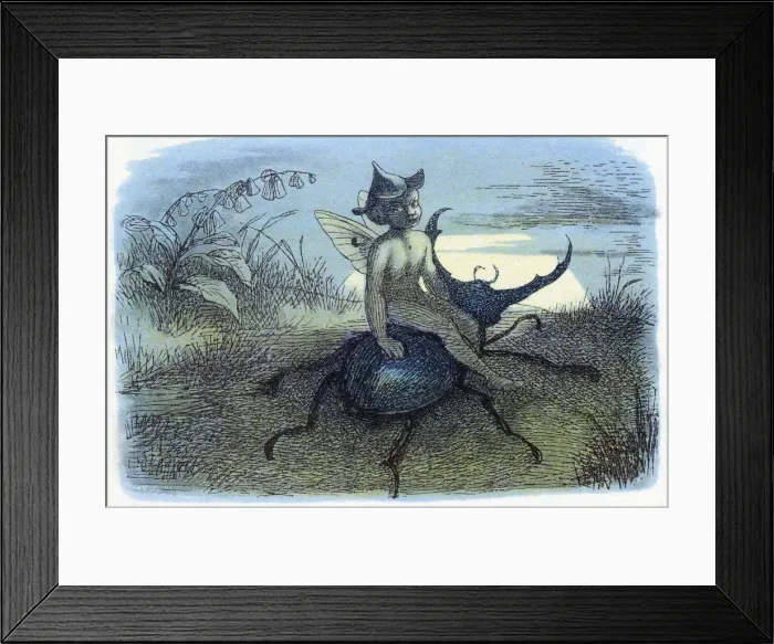 Framed Print : The Fairy Queens Messenger, c1870. Artist: Richard Doyle Framed Print : The Fairy Queens Messenger, c1870. Artist: Richard Doyle