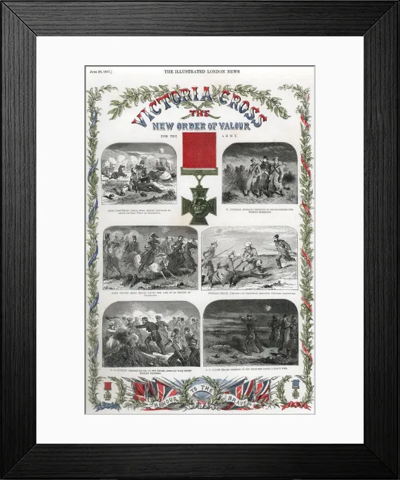 Framed Print : Victoria Cross, British award for gallantry, 1857 Framed Print : Victoria Cross, British award for gallantry, 1857