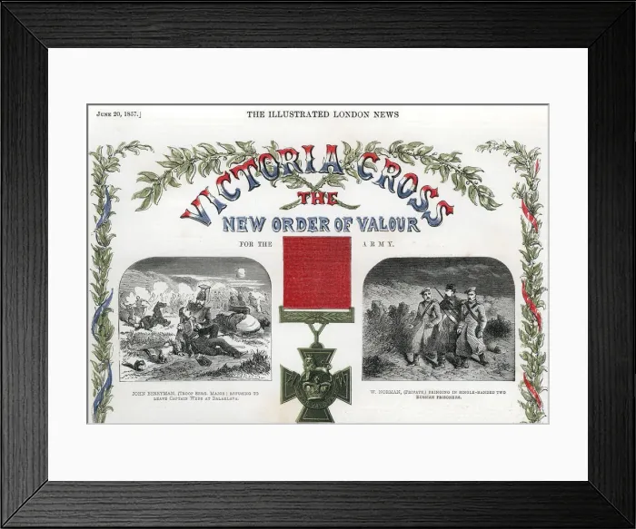 Framed Print : Victoria Cross, British award for gallantry, 1857 Framed Print : Victoria Cross, British award for gallantry, 1857