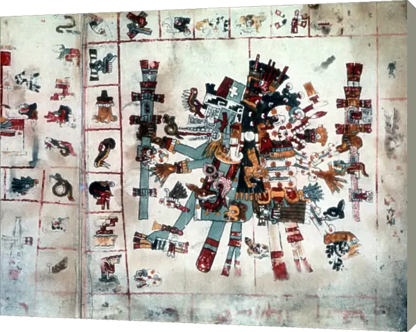 Zoomorphic form from the Codex Borgianus, Mixtec, Pre-Columbian Mexico, c1400