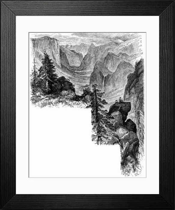 Framed Print : Entrance of Yosemite Valley, California, USA, c1875 Framed Print : Entrance of Yosemite Valley, California, USA, c1875