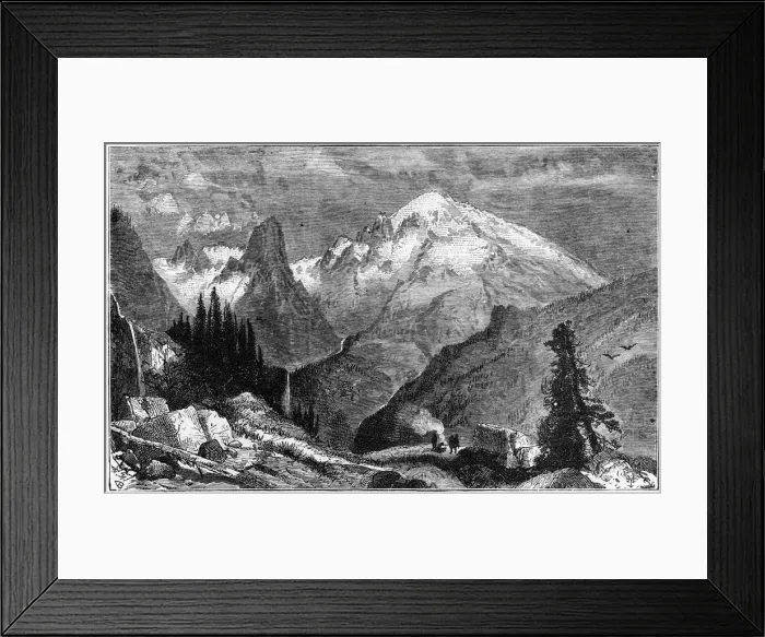 Framed Print : Mount Shasta, northern peak of the Sierra Nevada, California, USA, c1870 Framed Print : Mount Shasta, northern peak of the Sierra Nevada, California, USA, c1870
