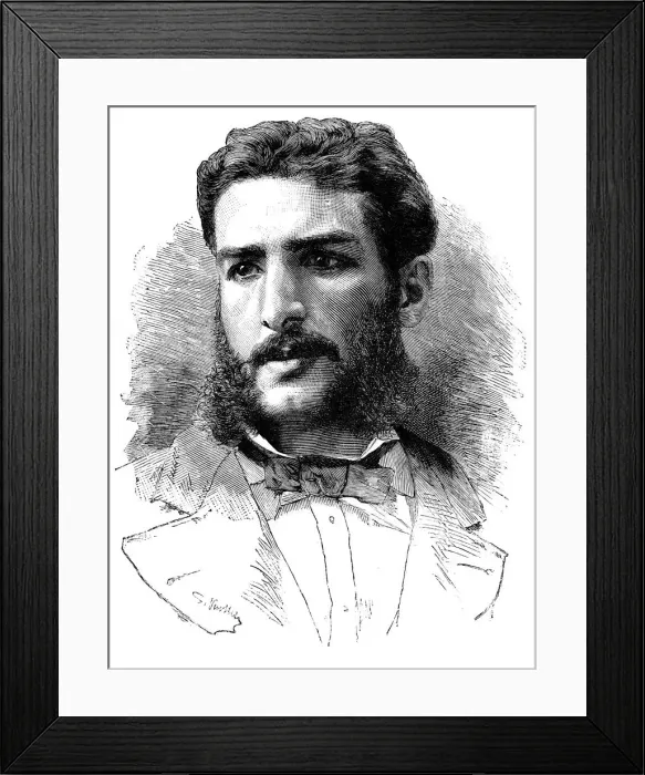 Framed Print : Pierre-Paul-Francois-Camille Savorgnan de Brazza, French explorer and founder of Brazzaville, 1882 Framed Print : Pierre-Paul-Francois-Camille Savorgnan de Brazza, French explorer and founder of Brazzaville, 1882