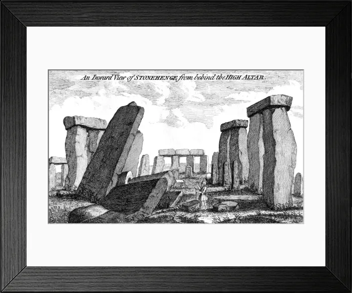 Framed Print : An Inward View of Stonehenge from behind the High Altar, 1760 Framed Print : An Inward View of Stonehenge from behind the High Altar, 1760