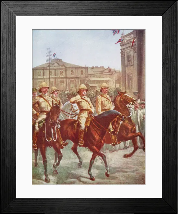 Framed Print : Field Marshal Roberts relieving the siege of Kimberley, Boer War, South Africa, 1900 Framed Print : Field Marshal Roberts relieving the siege of Kimberley, Boer War, South Africa, 1900