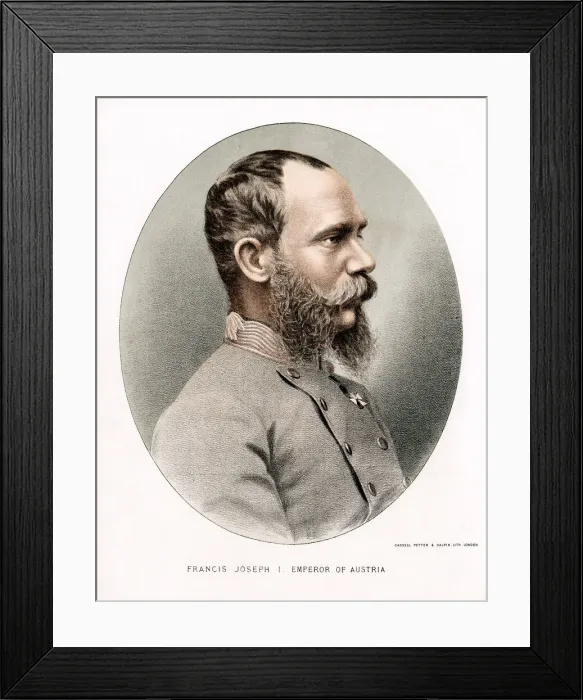 Framed Print : Franz Joseph, Emperor of Austria, c1880. Artist: Cassell, Petter & Galpin Framed Print : Franz Joseph, Emperor of Austria, c1880. Artist: Cassell, Petter & Galpin
