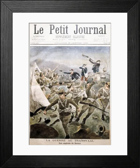 Framed Print : Attack on the British encampment at Tweefontein, South Africa, Boer War, 1901 (1902)